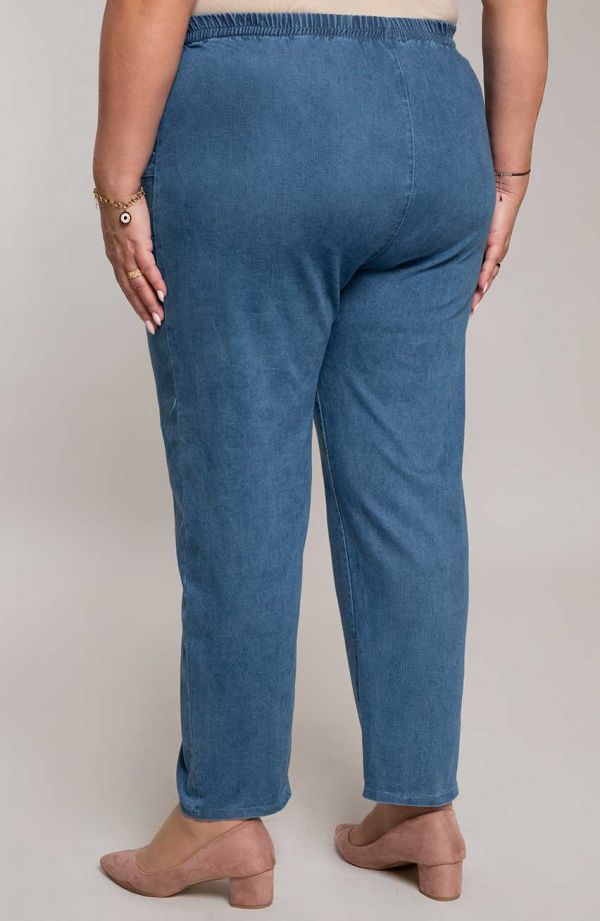 Jeansowe długie spodnie z kieszeniami
