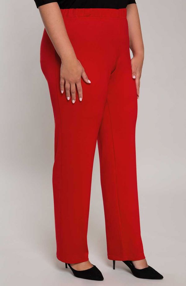 Klasyczne cienkie czerwone spodnie