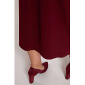 Elegancka długa bordowa spódnica