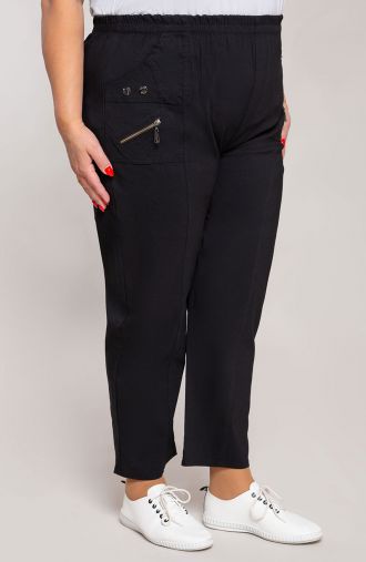 Elastyczne spodnie w kolorze czerni