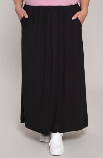 Czarna dresowa spódnica z kieszeniami