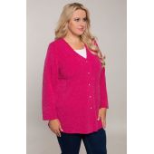 Zapinany sweterek w kolorze różowym