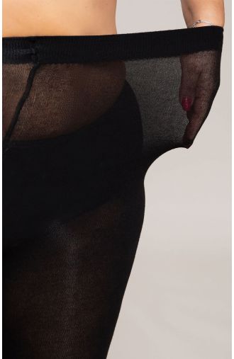 Kaszmirowe legginsy w kolorze czarnym Ribessa