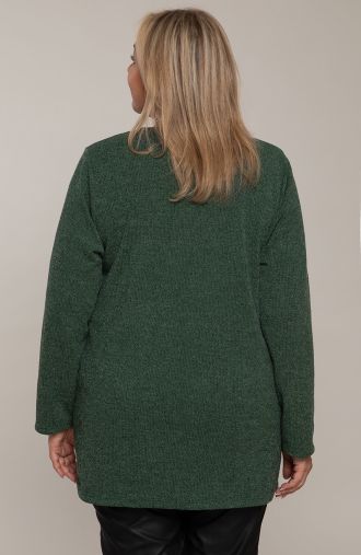 Zapinany sweterek w kolorze zielonym