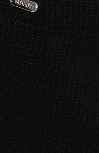 Czarny długi sweter z kieszeniami