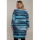 Asymetryczny sweterek niebieskie paski