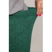 Rozkloszowana spódnica zielony melanż