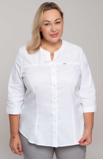 Klasyczna biała koszula z bawełny