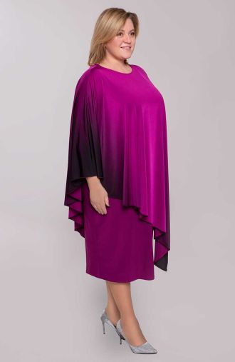 Asymetryczna sukienka fioletowe ombre