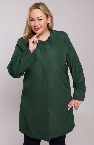 Elegancki płaszczyk w zielonym kolorze 