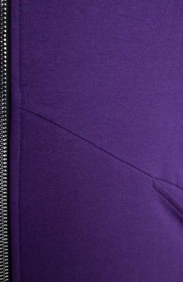 Fioletowa zapinana bluza z kieszeniami