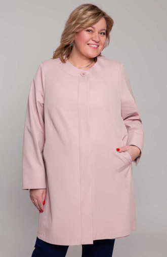 Elegancki płaszczyk w różowym kolorze