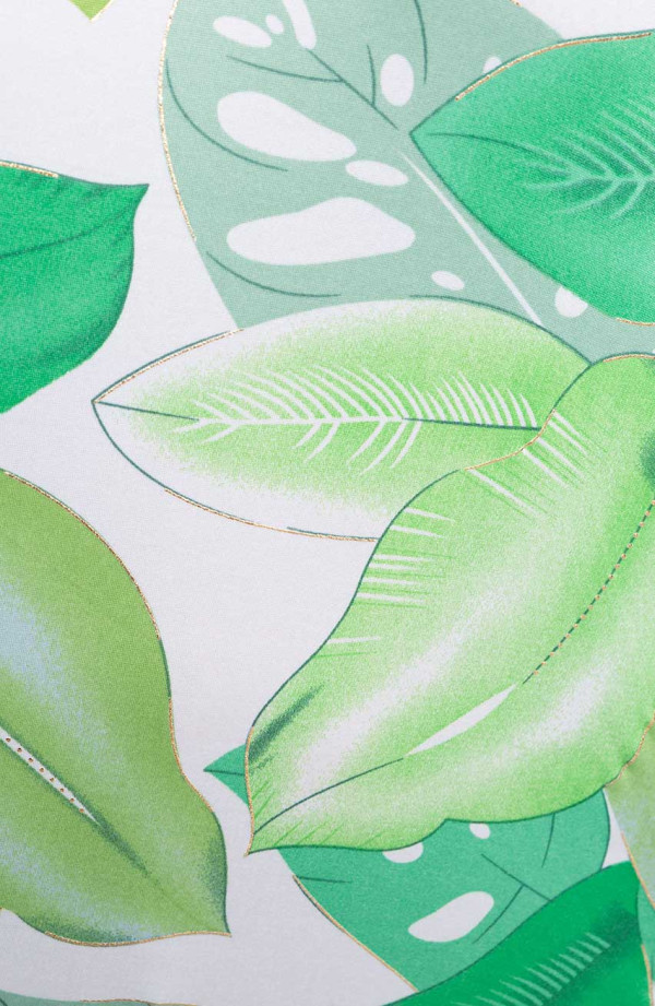 Bluzka z lekkim rękawem zielone liście