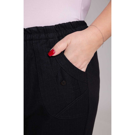 Czarne eleganckie spodnie z kieszeniami