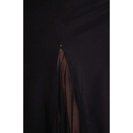Czarna spódnica z szyfonem