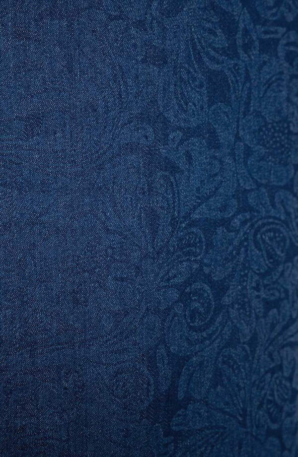 Spódnica niebieski jeans ze wzorem