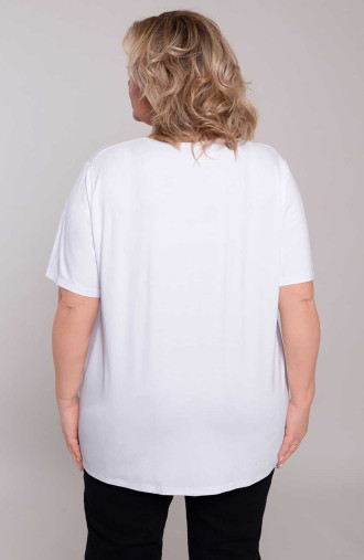 Biała bluzka z nadrukiem