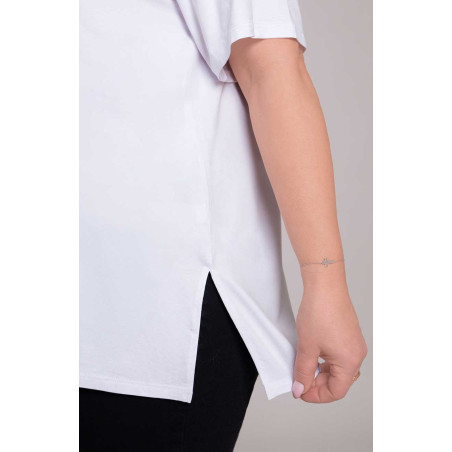 Biała bluzka z nadrukiem
