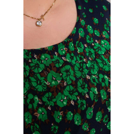Asymetryczna sukienka zielony wzór