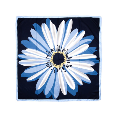 Granatowa chusta niebieski kwiat
