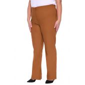 Dłuższe proste spodnie w kolorze karmelu