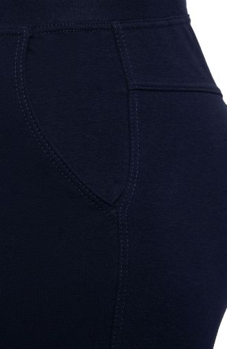Granatowe spodnie dresowe ze ściągaczem
