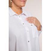 Biała przedłużona tyłem koszula