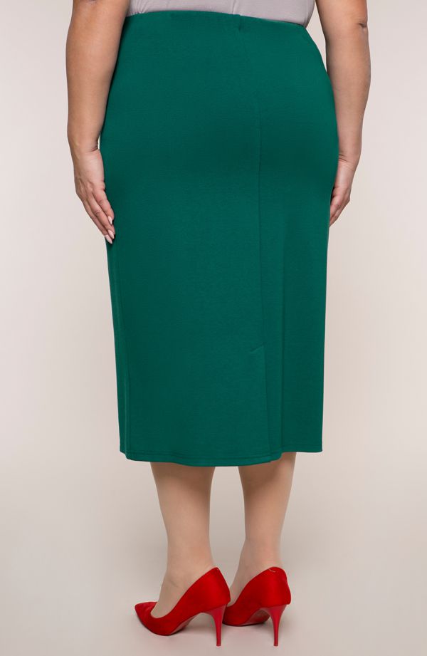 Dłuższa elegancka spódnica w zielonym kolorze