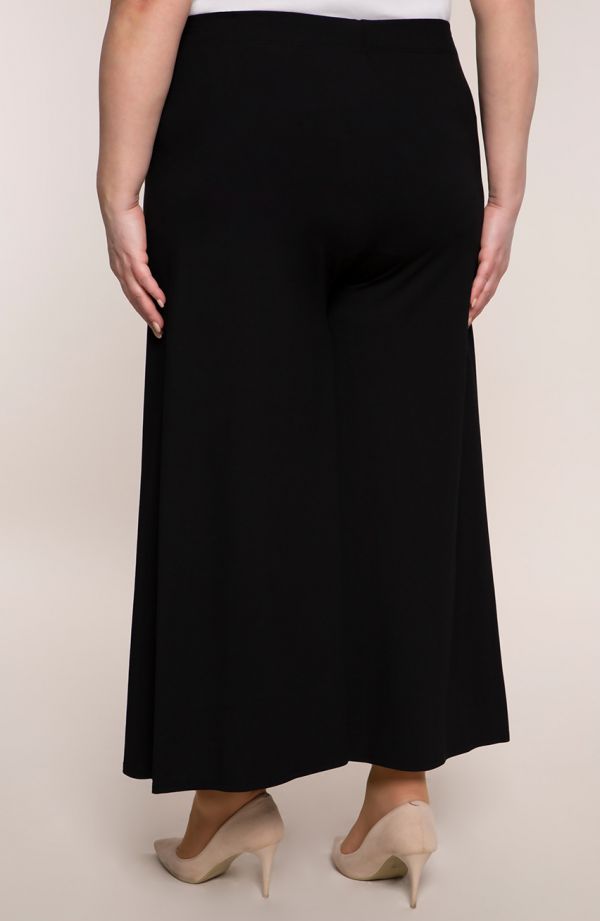 Czarne spódnico-spodnie plus size xxl z dzianiny