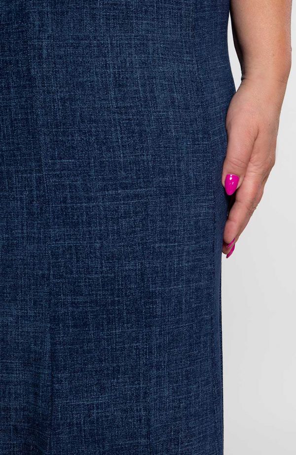 Rozkloszowana spódnica granatowy jeans