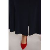 Granatowa spódnica tulipan z rozcięciem